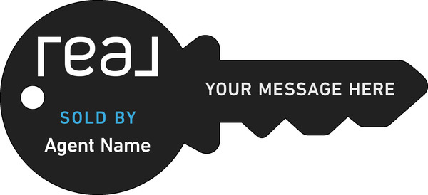 Key Shaped Agent Sign Panel, 16h x 35w, 4mm Corrugated Plastic